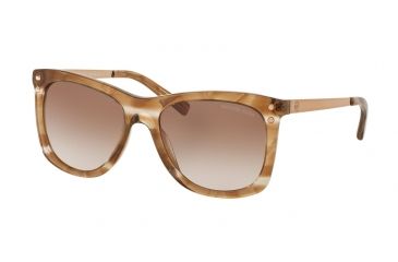 Image of Michael Kors LEX MK2046 Sunglasses 323913-54 - Brown Floral Frame, Brown Peach Gradient Lenses