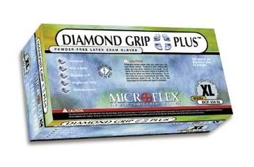 Image of Microflex Diamond Grip Plus Latex Gloves, Microflex DGP-350-XS