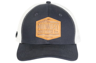 Image of Midwest Industries USA Leather Patch Hat, Navy/White, MI-HAT-USALEATHPATCH-OS