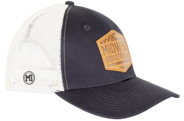 Image of Midwest Industries USA Leather Patch Hat, Navy/White, MI-HAT-USALEATHPATCH-OS