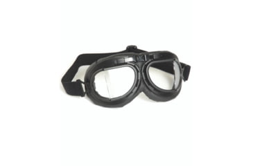 Image of MIL-TEC British Raf Style Aviator Goggles, Black, Adjustable, 15610102