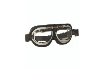 Image of MIL-TEC British Raf Style Aviator Goggles, Chrome, Adjustable, 15610118