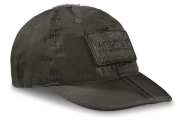 Image of MIL-TEC Mil-Tec Foldable Baseball Cap, Black, Adjustable, 12318602