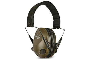 Image of MIL-TEC Electronic Ear Defenders, Olive Drab, Adjustable, 16243001