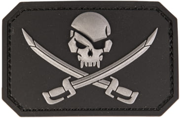 Image of MIL-TEC PVC 3D Jolly Roger Patch, Black, 2.2 x 3 in, 16832202