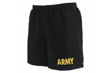 Image of Military Surplus Army PT Shorts / APFU, Black/Gold, Small, WAPFUSS