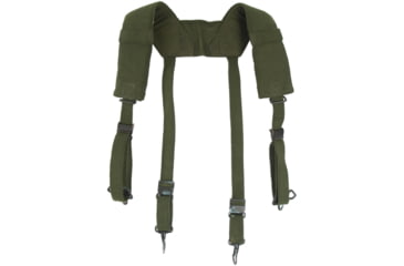 Image of Military Surplus Belgium M56 Cotton Field Suspenders Used, Olive Drab, Adjustable, 91351610