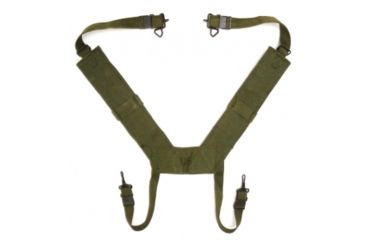 Image of Military Surplus GI M1956 Canvas Field Pack Suspenders, Green, F580N
