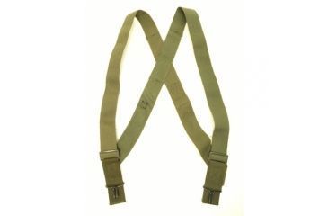 Image of Military Surplus Mens M-1950 G.I. Army O.D. Field Pant Suspenders / Pack of 30, OD Green, Adjustable, FPS30PK