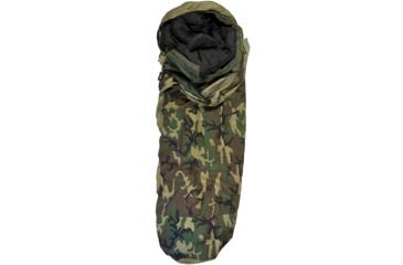 Image of Military Surplus Military Modular 4 Piece Sleeping System With Goretex Bivy and Carry Sack, OD Green / Black, NSN 8465-01-445-6274, 8465-01-445-6274