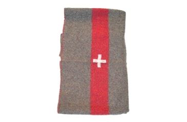 Image of Army Navy Sales Swiss Blankey, 10 pack, Tweed W/Red Stripe/White Cross, SSB10PK