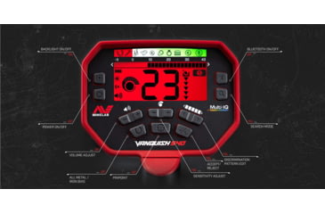 Image of Minelab Vanquish 540 Pro-Pack Metal Detector, Black/Red, 3820-0004