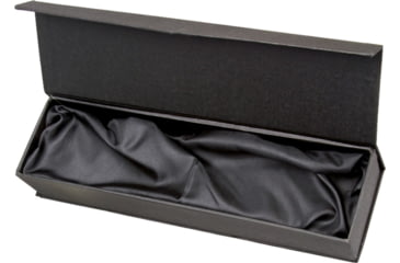 Image of Miscellaneous Gift Box, Measures 9 3/4in X 2 1/2in X 1 1/2in, Black Cardboard Construction With Magnetic Lid Closure, Foam Insert, MI161