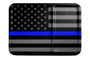 Image of Mission First Tactical Boltaron Dump Tray, Blue Line American Flag 1, HEDC-IM-AMB1-M
