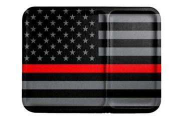 Image of Mission First Tactical Boltaron Dump Tray, Redline American Flag, HEDC-IM-AMR1-M
