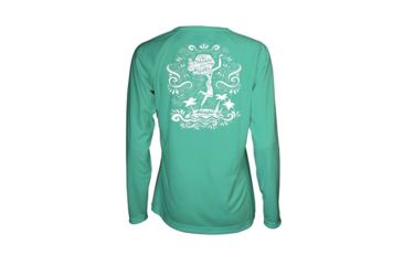 Image of Mojo Sportswear Company Ladies Adventures V-Neck Shirt - Womens, Skiff Green, 2XL, SKGGR - 2XL - LAVNWRMN