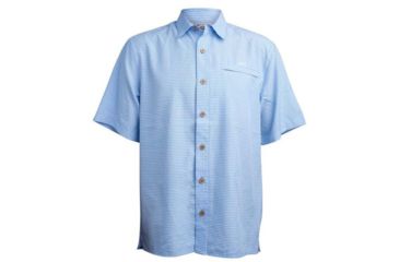 Image of Mojo Sportswear Company Mr. Big Sport Check Performance Shirt Short Sleeve - Mens, Heron Blue, 2XL, HRNBL - XXL - MBSCPRFSHTSS