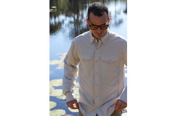 Image of Mojo Sportswear Company Mr. Cool Ultimate Technical Fishing Shirt Long Sleeve - Mens, Dune, Medium, Dune - M - MCUTFSHTLS