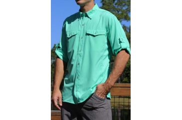 Image of Mojo Sportswear Company Mr. Cool Ultimate Technical Fishing Shirt Long Sleeve - Mens, Skiff Green, Large, SKGGR - L - MCUTFSHTLS