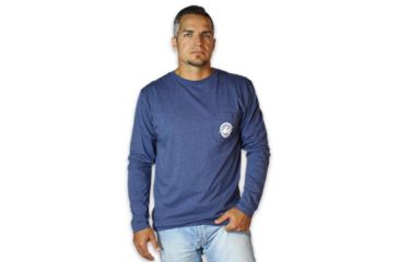 Image of Mojo Sportswear Company Patriot Crest Tee LS - Mens, Nautical Navy, Medium, NTCN - M - MPCT LS