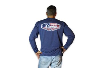 Image of Mojo Sportswear Company Patriot Crest Tee LS - Mens, Nautical Navy, Medium, NTCN - M - MPCT LS