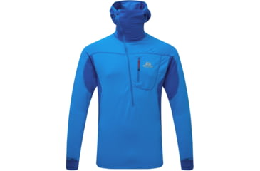 Image of Mountain Equipment ME-002285-ME-01543-L: Eclipse Hooded Zip Tee - Men's, Finch Blue/Lapis, Large