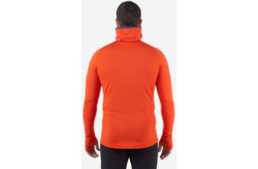 Image of Mountain Equipment Eclipse Hooded Zip Tee - Mens, Magma/Medieval, Small, ME-005727-S-Ma-Me