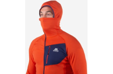Image of Mountain Equipment Eclipse Hooded Zip Tee - Mens, Magma/Medieval, Small, ME-005727-S-Ma-Me