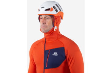 Image of Mountain Equipment Eclipse Hooded Zip Tee - Mens, Magma/Medieval, Small, ME-005727-S-Ma-Me