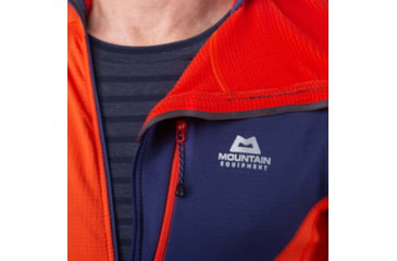 Image of Mountain Equipment Eclipse Hooded Zip Tee - Mens, Magma/Medieval, Small, ME-005727-S-Ma-Me