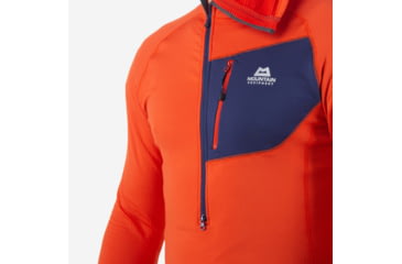 Image of Mountain Equipment Eclipse Hooded Zip Tee - Mens, Magma/Medieval, Small, ME-005727-S-Ma-Me