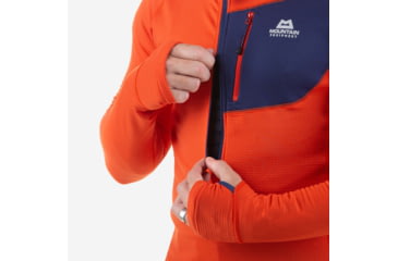 Image of Mountain Equipment Eclipse Hooded Zip Tee - Mens, Magma/Medieval, Small, ME-005727-S-Ma-Me