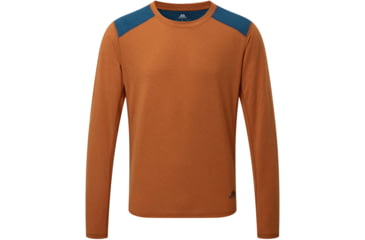 Image of Mountain Equipment Font Long Sleeve Sweater-Mens, Burnt Brick/Majolica, Extra Large, ME-005373-Me-01710-XL