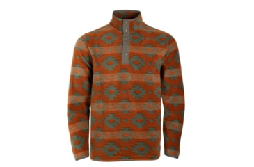 Image of Mountain Khakis Col Printed Quarter Snap Classic Fit - Mens, Clay, XL, P10803CLAYXL