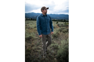 Image of Mountain Khakis Hamilton Chamois Shirt Relaxed Fit - Mens, Faded Indigo, XL, K99409FADED INDIGOXL
