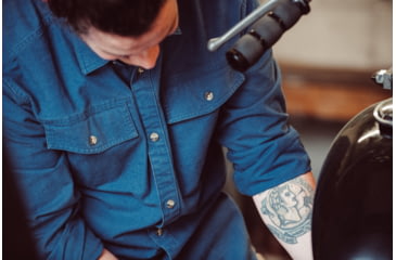 Image of Mountain Khakis Hamilton Chamois Shirt Relaxed Fit - Mens, Faded Indigo, XL, K99409FADED INDIGOXL