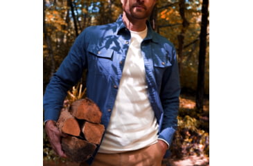 Image of Mountain Khakis Hamilton Chamois Shirt Relaxed Fit - Mens, Faded Indigo, XL, K99409FADED INDIGOXL