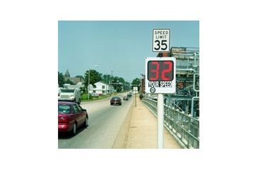 Image of Laser Atlanta Speed Monitor F for pole mounting, solar power version, standard package MPHSMFSOL