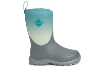 Image of Muck Boots Element Boot - Kids, Gray/Teal Fade, 2, KEL-102-GRY-020