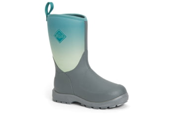 Image of Muck Boots Element Boot - Kid's, Gray/Teal Fade, 2, KEL-102-GRY-020
