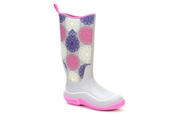 Image of Muck Boots Hale Rubber Boot - Womens-Grey/Pink-Medium-5, Grey/Pink, 5 muk0014-Grey/Pink-Medium-5