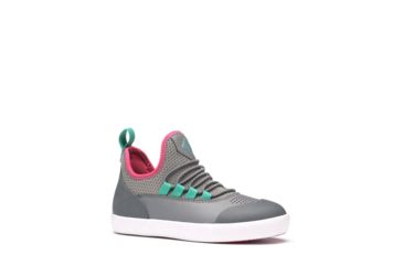 Image of Muck Boots Summer Solstice Bungee - Kids, Grey/Pink, 1 SSL-100-GRY-010