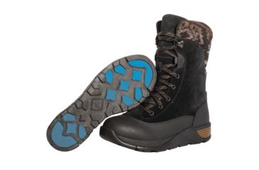 Image of Muck Boots Womens Apres Lace v2 Leather, Black, 5, WALT2-1HRS-BLK-050