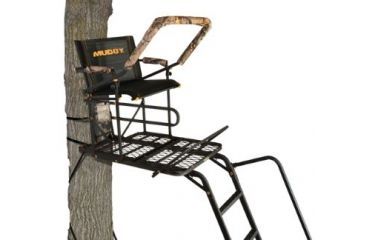 Image of Muddy Grand-Stand Ladderstand, Black/Camo MLS1800
