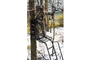 Image of Muddy Grand-Stand Ladderstand, Black/Camo MLS1800