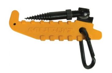 Image of Muddy Single Screw In Hook, includes Caribiner, Black/Orange MTA-MH01