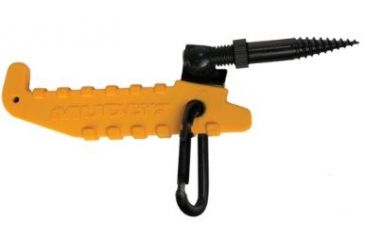Image of Muddy Single Screw In Hook, includes Caribiner, Black/Orange MTA-MH01