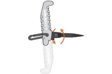 Image of Muddy Single Screw In Hook, includes Caribiner, Black/Orange MTA-MH01