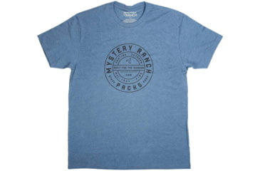Image of Mystery Ranch MR Brand Seal T-Shirts - Mens, Sailor Blue Heather, Large, 113103-442-40