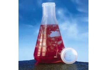 Image of Nalge Nunc Erlenmeyer Flasks with Polypropylene Screw Cap, PMP, NALGENE 4109-0250